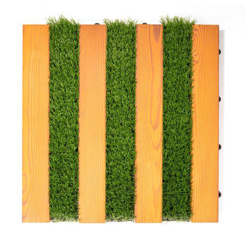 تایل ترکیب ترمووود کاج روسی و چمن 40*40